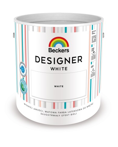 Designer White 2,5L - Elegancka farba do wnętrz Designer White 2,5L - Elegancka farba do wnętrz