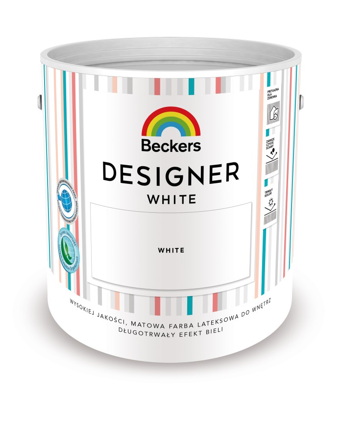 Designer White 2,5L - Elegancka farba do wnętrz Designer White 2,5L - Elegancka farba do wnętrz