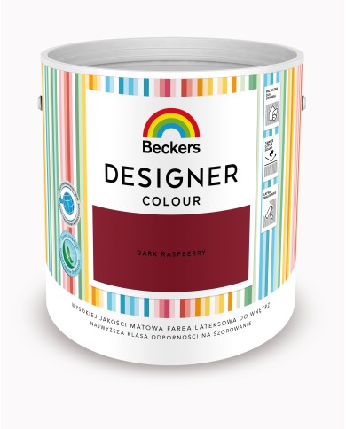 Designer Colour Dark Raspberry 2,5L - Farba do wnętrz Designer Colour Dark Raspberry 2,5L - Farba do wnętrz