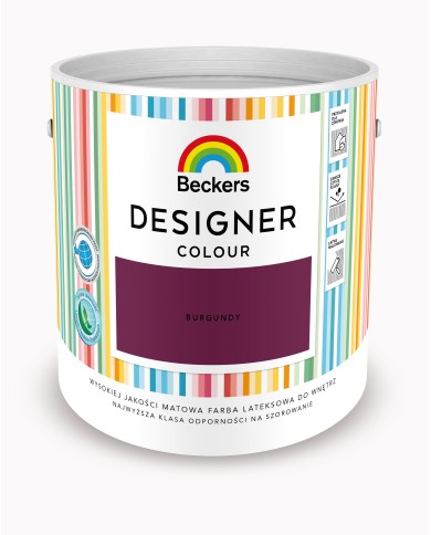 Designer Colour Burgundy 2,5L - Farba do wnętrz w atrakcyjnej cenie Designer Colour Burgundy 2,5L - Farba do wnętrz w atrakcyjnej cenie