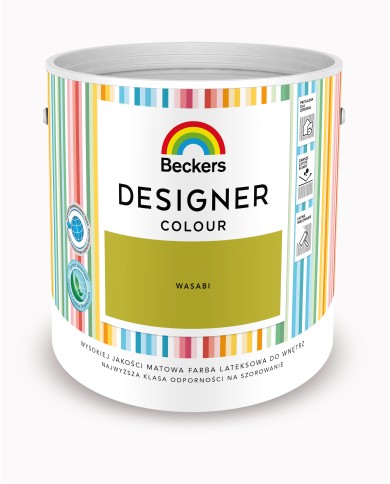 Designer Colour Wasabi 2,5L - Farba do wnętrz w modnym odcieniu Designer Colour Wasabi 2,5L - Farba do wnętrz w modnym odcieniu