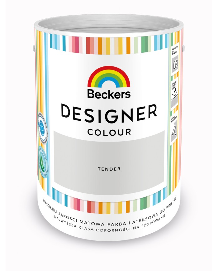 Designer Colour Tender 5L - Wysokiej Jakości Farba do Wnętrz Designer Colour Tender 5L - Wysokiej Jakości Farba do Wnętrz