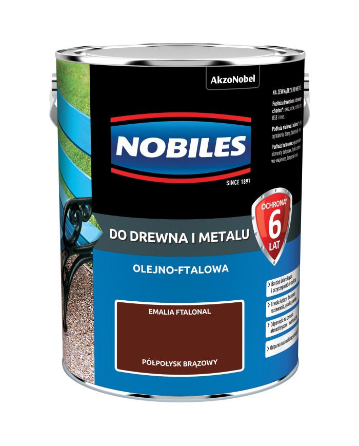 AKZO FTALONAL Brązowy 5L - Wysokiej Jakości Farba do Malowania AKZO FTALONAL Brązowy 5L - Wysokiej Jakości Farba do Malowania