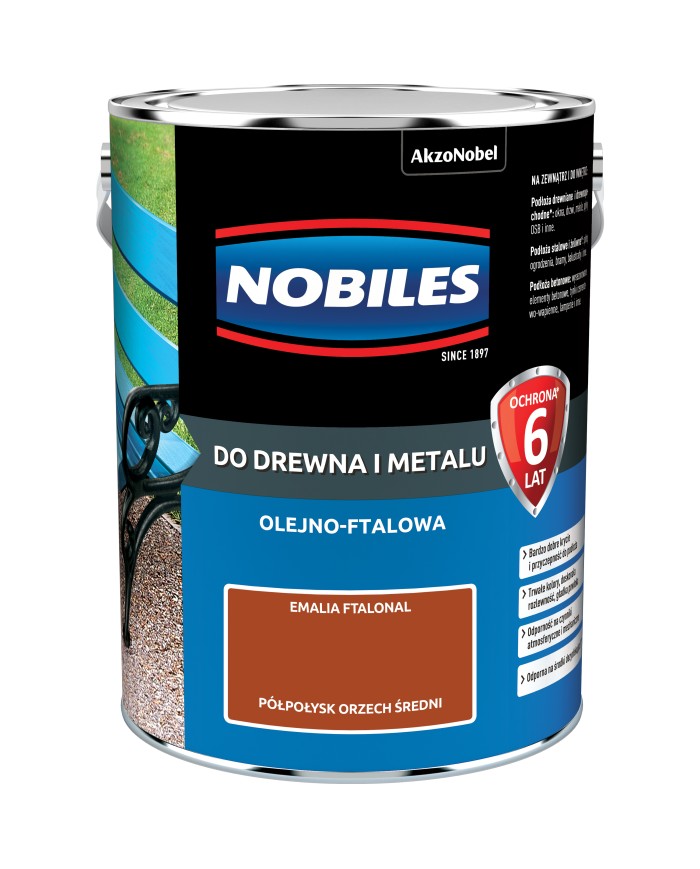 AKZO FTALONAL Orzech Średni 5L - Wysokiej Jakości Farba AKZO FTALONAL Orzech Średni 5L - Wysokiej Jakości Farba