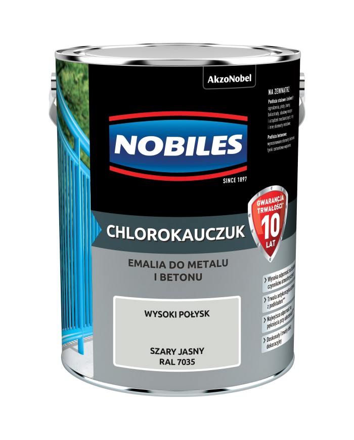 AKZO Chlorokauczuk RAL 7035 5L - Jasny Szary Farb do Malowania AKZO Chlorokauczuk RAL 7035 5L - Jasny Szary Farb do Malowania
