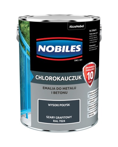 AKZO CHLOROKAUCZUK Szary grafitowy RAL 7024 - 5L | Najlepsza cena AKZO CHLOROKAUCZUK Szary grafitowy RAL 7024 - 5L | Najlepsza cena