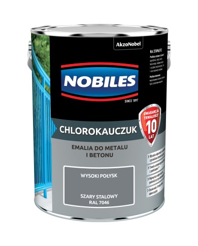 AKZO Chlorokauczuk Szary Stalowy RAL 7046 - Farba 5L AKZO Chlorokauczuk Szary Stalowy RAL 7046 - Farba 5L