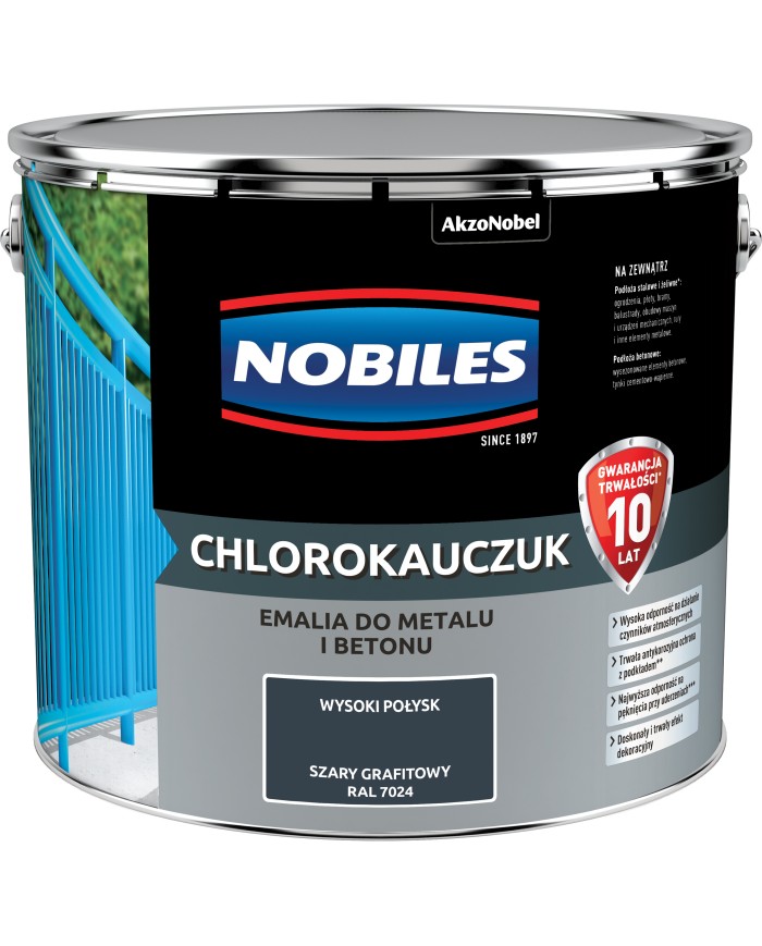 AKZO CHLOROKAUCZUK Szary grafitowy RAL 7024 - 10L | Najlepsza cena