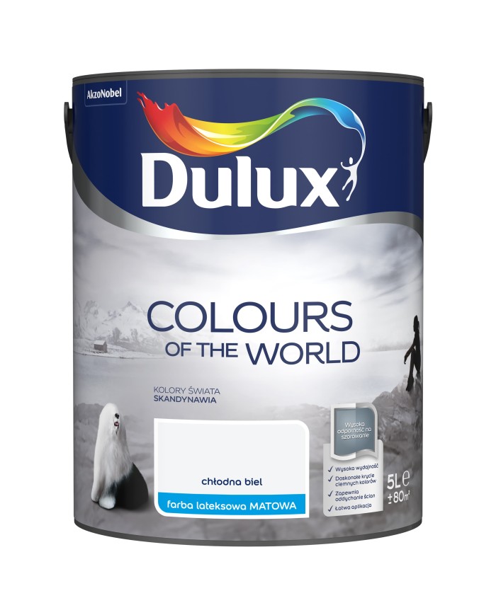AKZO DULUX KŚ Chłodna Biel 5L - Farba do wnętrz w najlepszej cenie