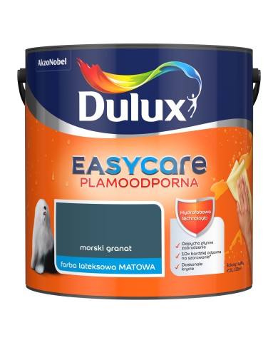 AKZO DULUX EASYCARE Morski Granat 2,5L - Farba do wnętrz AKZO DULUX EASYCARE Morski Granat 2,5L - Farba do wnętrz