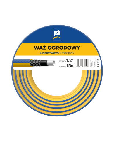 "Wąż ogrodowy 4-warstwowy 1/2" 15 m - Wytrzymałość i elastyczność" "Wąż ogrodowy 4-warstwowy 1/2" 15 m - Wytrzymałość i elastyczność"