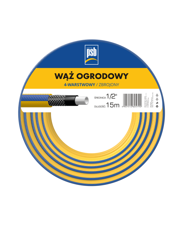 "Wąż ogrodowy 4-warstwowy 1/2" 15 m - Wytrzymałość i elastyczność" "Wąż ogrodowy 4-warstwowy 1/2" 15 m - Wytrzymałość i elastyczność"