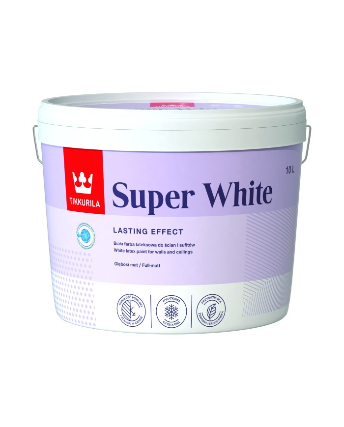 SUPER WHITE 10L - Najlepsza farba do wnętrz | Wysoka jakość
