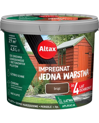 Jedna Warstwa 4Lata 4,5L Brąz - Trwała Farba do Wnętrz Jedna Warstwa 4Lata 4,5L Brąz - Trwała Farba do Wnętrz