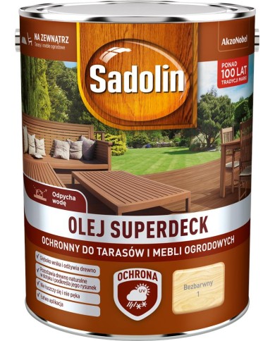 AKZO SADOLIN SUPERDECK olej bezbarwny 1.5L - Najlepsza ochrona AKZO SADOLIN SUPERDECK olej bezbarwny 1.5L - Najlepsza ochrona