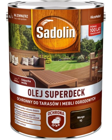 AKZO SADOLIN SUPERDECK Olej Wenge 90 5L - Najlepsza Ochrona Drewna