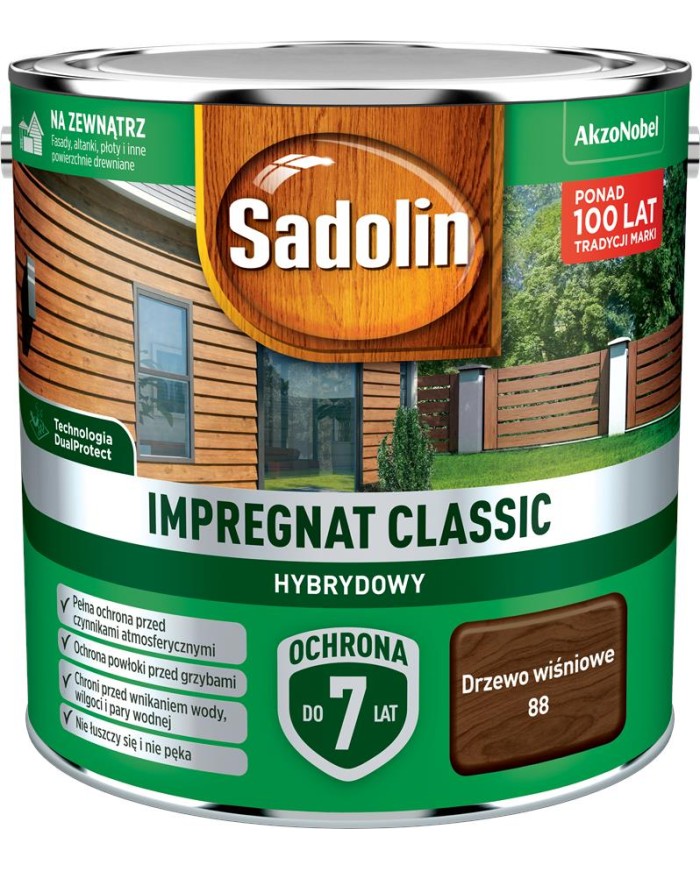 AKZO Sadolin Classic Hybrydowy 2,5L - Drzewo Wiśniowe