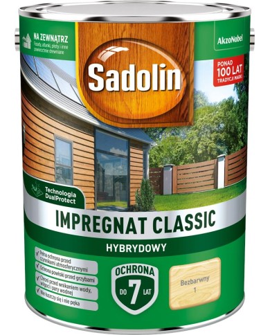 AKZO Sadolin Classic Hybrydowy Bezbarwny 4,5L - Wysoka Jakość AKZO Sadolin Classic Hybrydowy Bezbarwny 4,5L - Wysoka Jakość