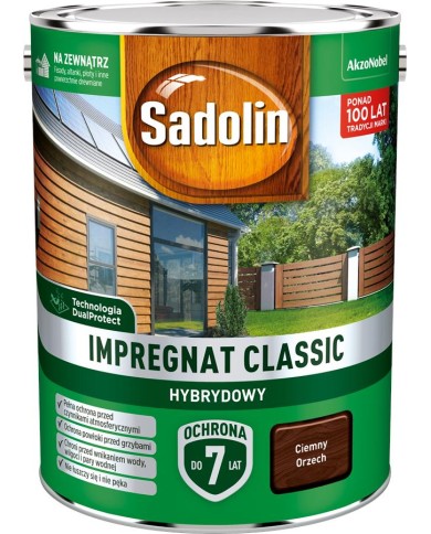 AKZO Sadolin Classic Hybrydowy Ciemny Orzech 4,5L - Wysoka Jakość AKZO Sadolin Classic Hybrydowy Ciemny Orzech 4,5L - Wysoka Jakość
