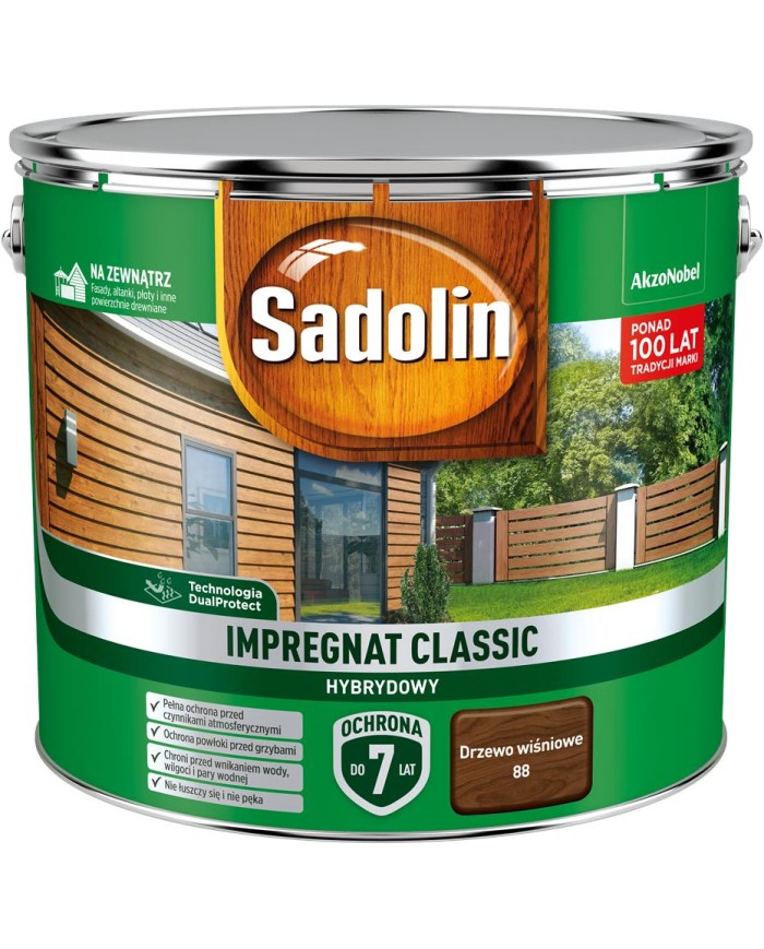 AKZO Sadolin Classic Hybrydowy 9L - Drzewo Wiśniowe | Farba