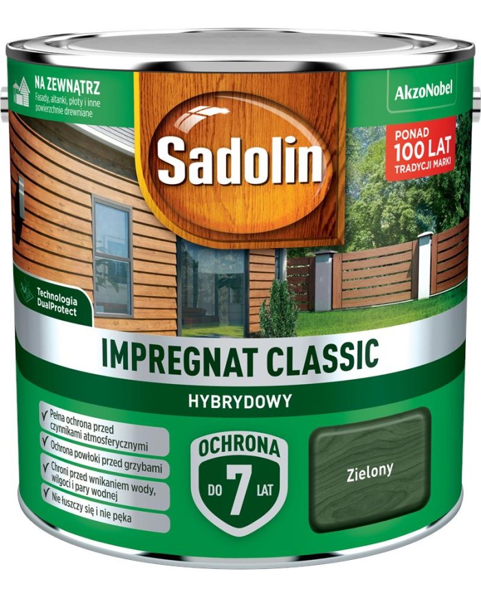 AKZO Sadolin Classic Hybrydowy Zielony 2,5L - Farba do wnętrz