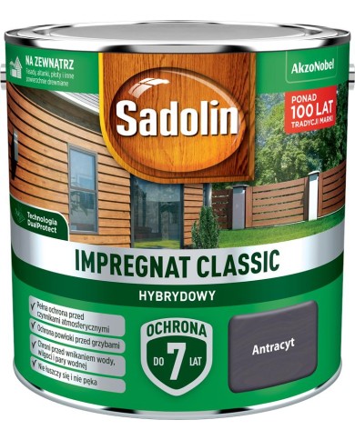 AKZO Sadolin Classic Hybrydowy Antracyt 2,5L - Farba do wnętrz AKZO Sadolin Classic Hybrydowy Antracyt 2,5L - Farba do wnętrz