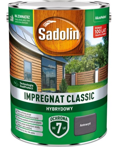 AKZO Sadolin Classic Hybrydowy Antracyt 4,5L - Farba do wnętrz AKZO Sadolin Classic Hybrydowy Antracyt 4,5L - Farba do wnętrz