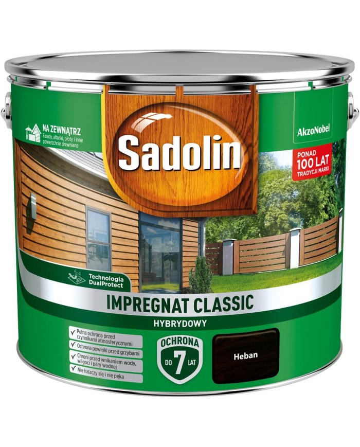 AKZO Sadolin Classic Hybrydowy Heban 9L - Wysoka Jakość Farb AKZO Sadolin Classic Hybrydowy Heban 9L - Wysoka Jakość Farb