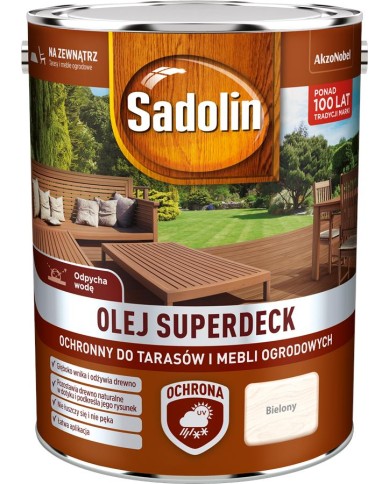 AKZO Sadolin Olej Superdeck Bielony 5L - Ochrona i Estetyka AKZO Sadolin Olej Superdeck Bielony 5L - Ochrona i Estetyka