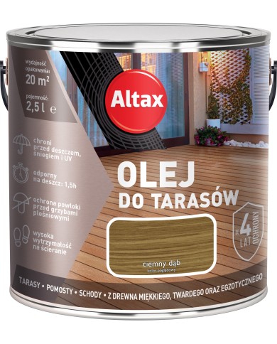 Altax Olej do tarasu 2,5L - Ciemny Dąb | Ochrona i Estetyka