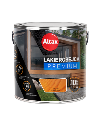 ALTAX Lakierobejca Premium 2,5L - Kasztan | Najlepsza Ochrona Drewna ALTAX Lakierobejca Premium 2,5L - Kasztan | Najlepsza Ochrona Drewna