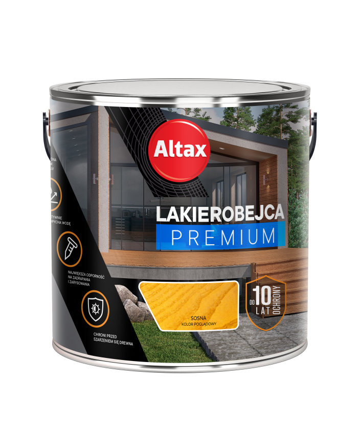 ALTAX Lakierobejca Premium 2,5L - Sosna | Najlepsza Ochrona Drewna ALTAX Lakierobejca Premium 2,5L - Sosna | Najlepsza Ochrona Drewna