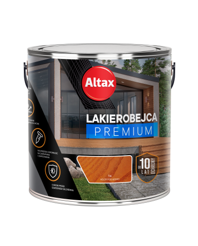 ALTAX Lakierobejca Premium 2,5L - TIK | Najlepsza Ochrona Drewna ALTAX Lakierobejca Premium 2,5L - TIK | Najlepsza Ochrona Drewna