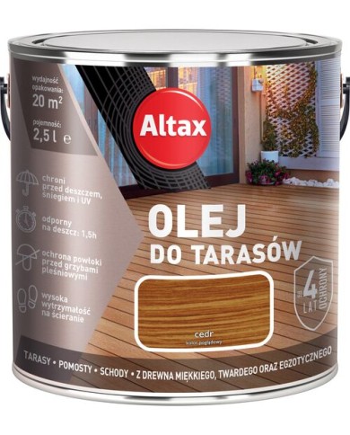Altax Olej do tarasu 2,5L CEDR - Ochrona i piękno drewna