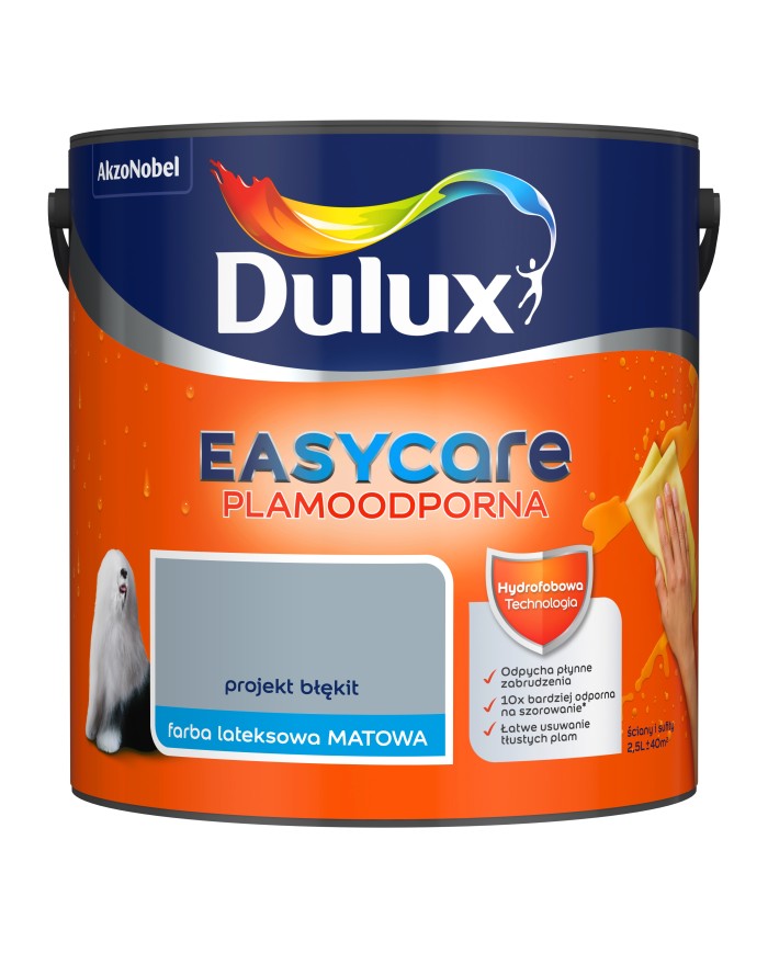 DULUX EASY CARE Projekt Błękit 2,5L - Farba do wnętrz DULUX EASY CARE Projekt Błękit 2,5L - Farba do wnętrz