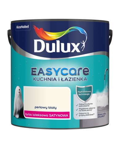 DULUX EASY CARE Perłowy Biały Satynowy 2,5L - Kuchnia i Łazienka DULUX EASY CARE Perłowy Biały Satynowy 2,5L - Kuchnia i Łazienka