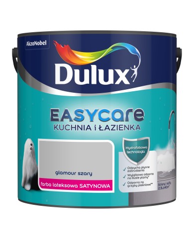 DULUX EASY CARE Kuch.&Łaz. Glamour Szary Sat. 2,5L - Farba DULUX EASY CARE Kuch.&Łaz. Glamour Szary Sat. 2,5L - Farba
