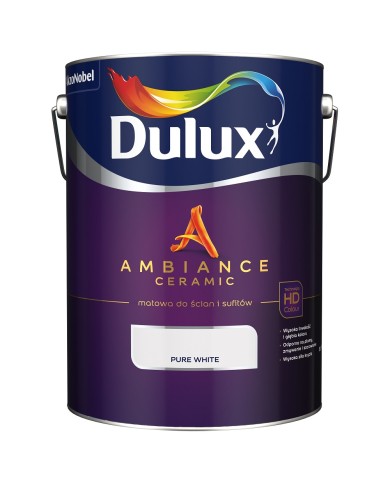 AKZO DULUX AMBIANCE CER Pure White 9L - Farba do wnętrz AKZO DULUX AMBIANCE CER Pure White 9L - Farba do wnętrz
