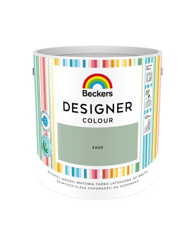 Designer Colour Sage 2,5L - Farba do wnętrz w modnym odcieniu Designer Colour Sage 2,5L - Farba do wnętrz w modnym odcieniu