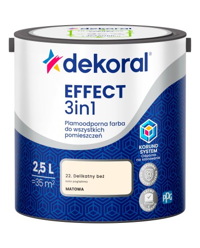 PPG DEKORAL EFFECT Delikatny Beż 2,5L - Farba do Wnętrz PPG DEKORAL EFFECT Delikatny Beż 2,5L - Farba do Wnętrz