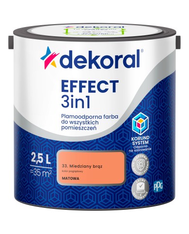 PPG DEKORAL EFFECT Miedziany Brąz 2,5L - Farba do Wnętrz PPG DEKORAL EFFECT Miedziany Brąz 2,5L - Farba do Wnętrz