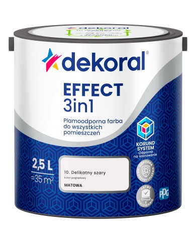 PPG DEKORAL EFFECT Delikatny Szary 2,5L - Farba do Wnętrz PPG DEKORAL EFFECT Delikatny Szary 2,5L - Farba do Wnętrz