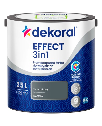 PPG DEKORAL EFFECT grafitowy 2,5L - Farba do wnętrz wysokiej jakości PPG DEKORAL EFFECT grafitowy 2,5L - Farba do wnętrz wysokiej jakości