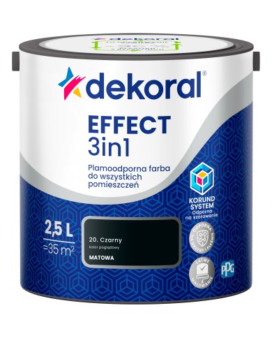 PPG DEKORAL EFFECT czarny 2,5L - Farba do wnętrz i elewacji PPG DEKORAL EFFECT czarny 2,5L - Farba do wnętrz i elewacji