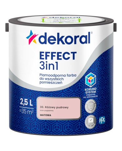 PPG DEKORAL EFFECT różowy pudrowy 2,5L - Farba do wnętrz PPG DEKORAL EFFECT różowy pudrowy 2,5L - Farba do wnętrz
