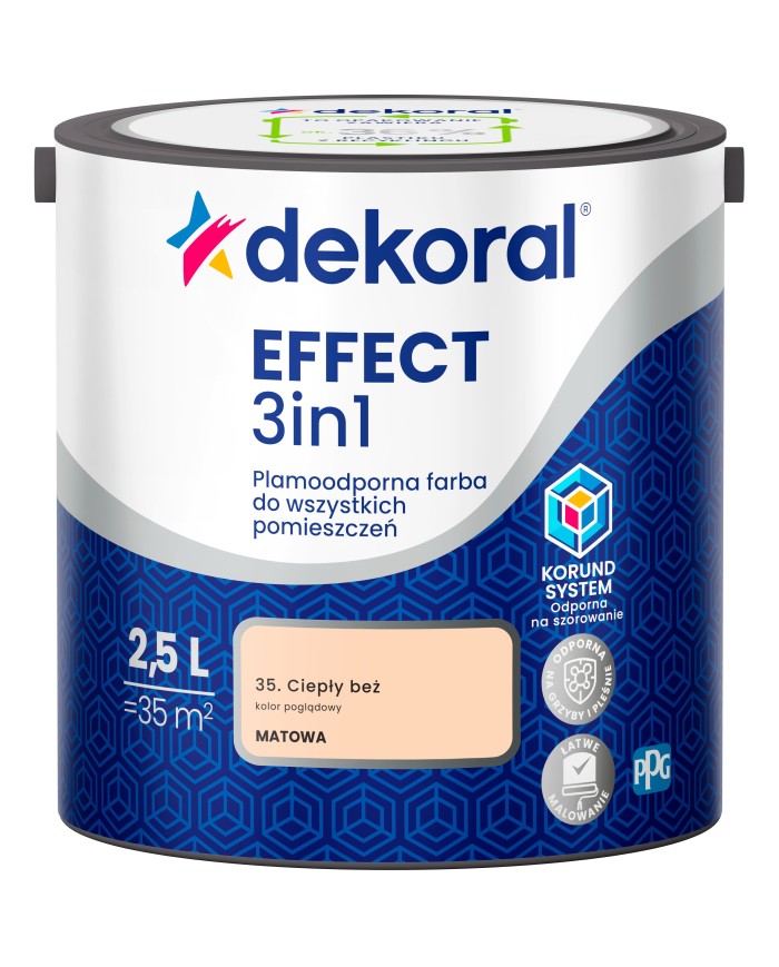 PPG DEKORAL EFFECT Ciepły Beż 2,5L - Farba do wnętrz