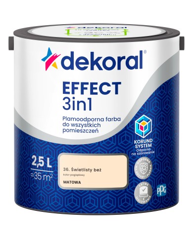 PPG DEKORAL EFFECT Świetlisty Beż 2,5L - Farba do wnętrz PPG DEKORAL EFFECT Świetlisty Beż 2,5L - Farba do wnętrz
