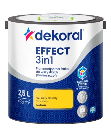 PPG DEKORAL EFFECT Żółty Złocisty 2,5L - Farba do wnętrz PPG DEKORAL EFFECT Żółty Złocisty 2,5L - Farba do wnętrz