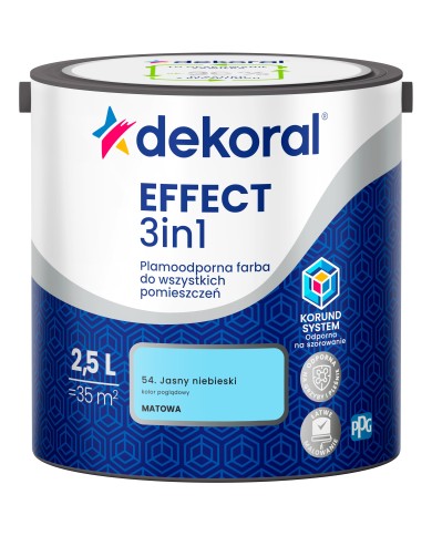 PPG DEKORAL EFFECT jasny niebieski 2,5L - Farba do wnętrz PPG DEKORAL EFFECT jasny niebieski 2,5L - Farba do wnętrz