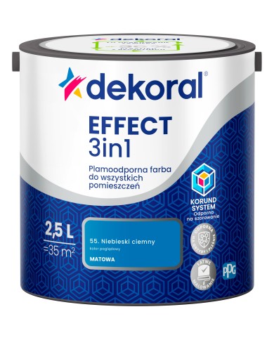 PPG DEKORAL EFFECT Niebieski Ciemny 2,5L - Farba do Wnętrz PPG DEKORAL EFFECT Niebieski Ciemny 2,5L - Farba do Wnętrz